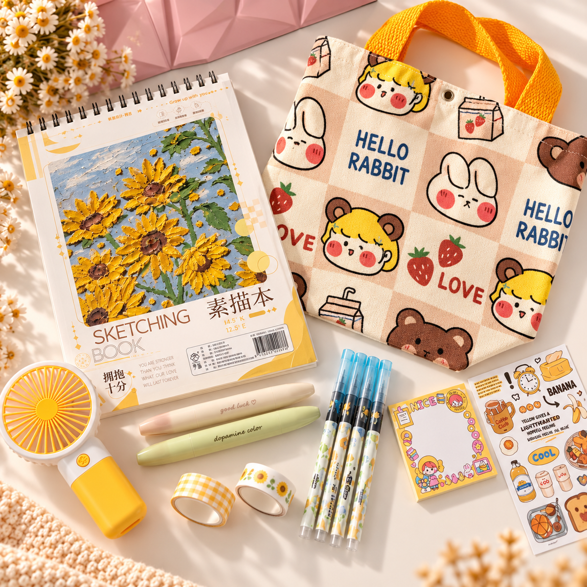 🌻 Sunshine Sketchbook Box | Creative Stationery Gift