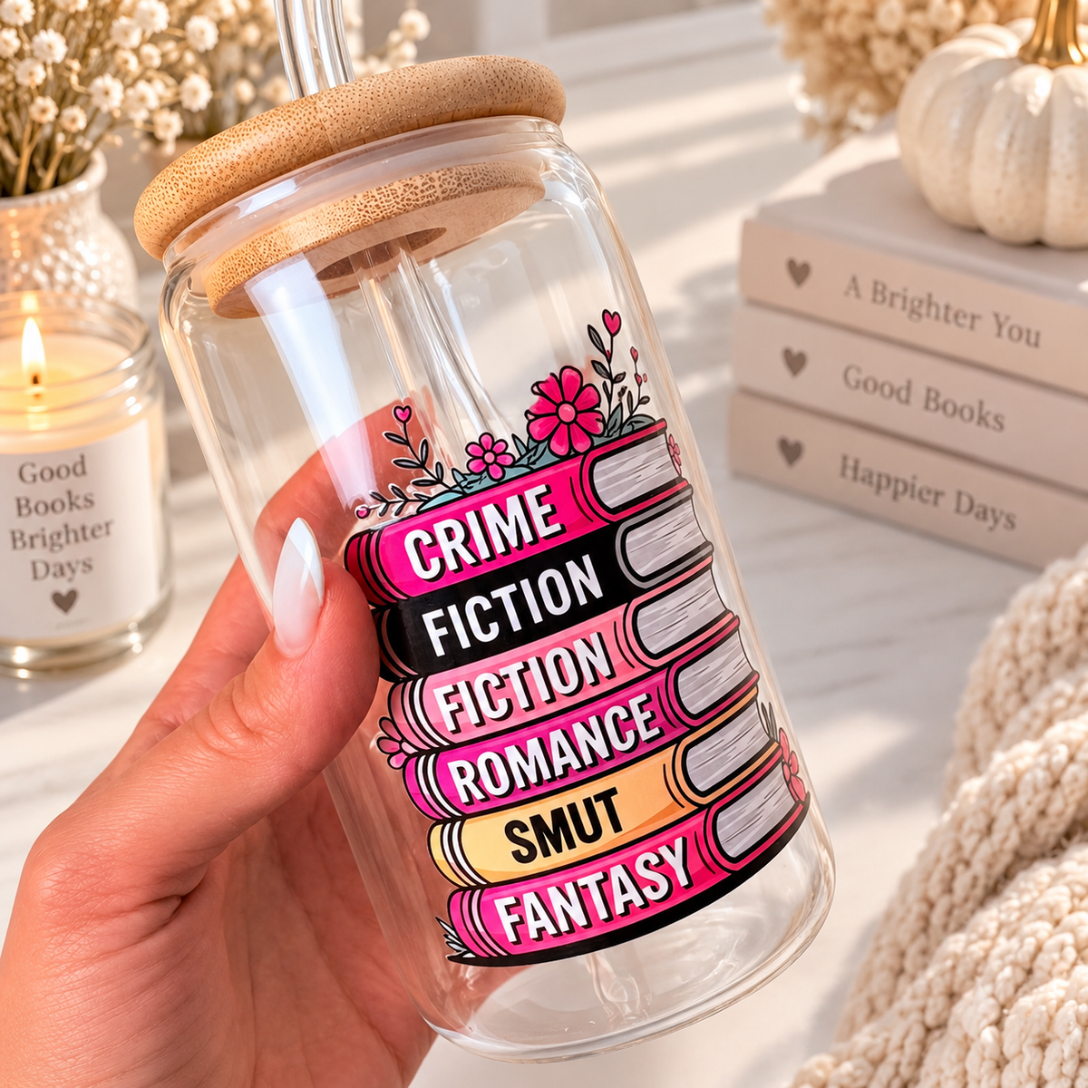 Crime Romance 16 oz Glass