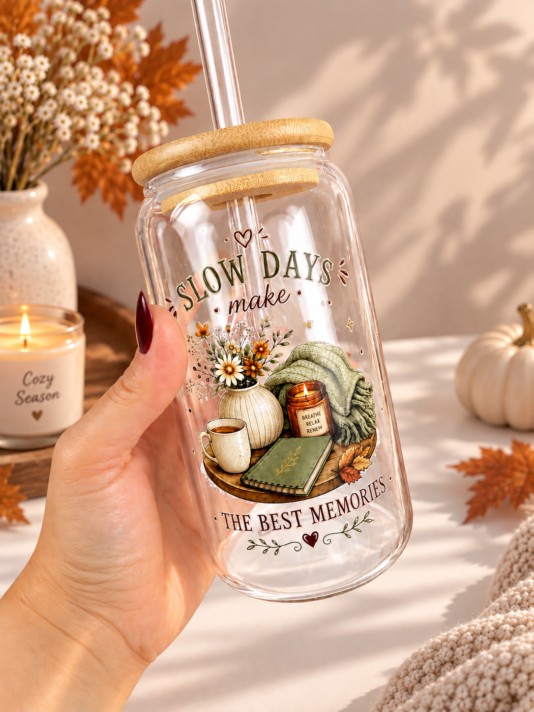 Slow Days 16 oz Glass
