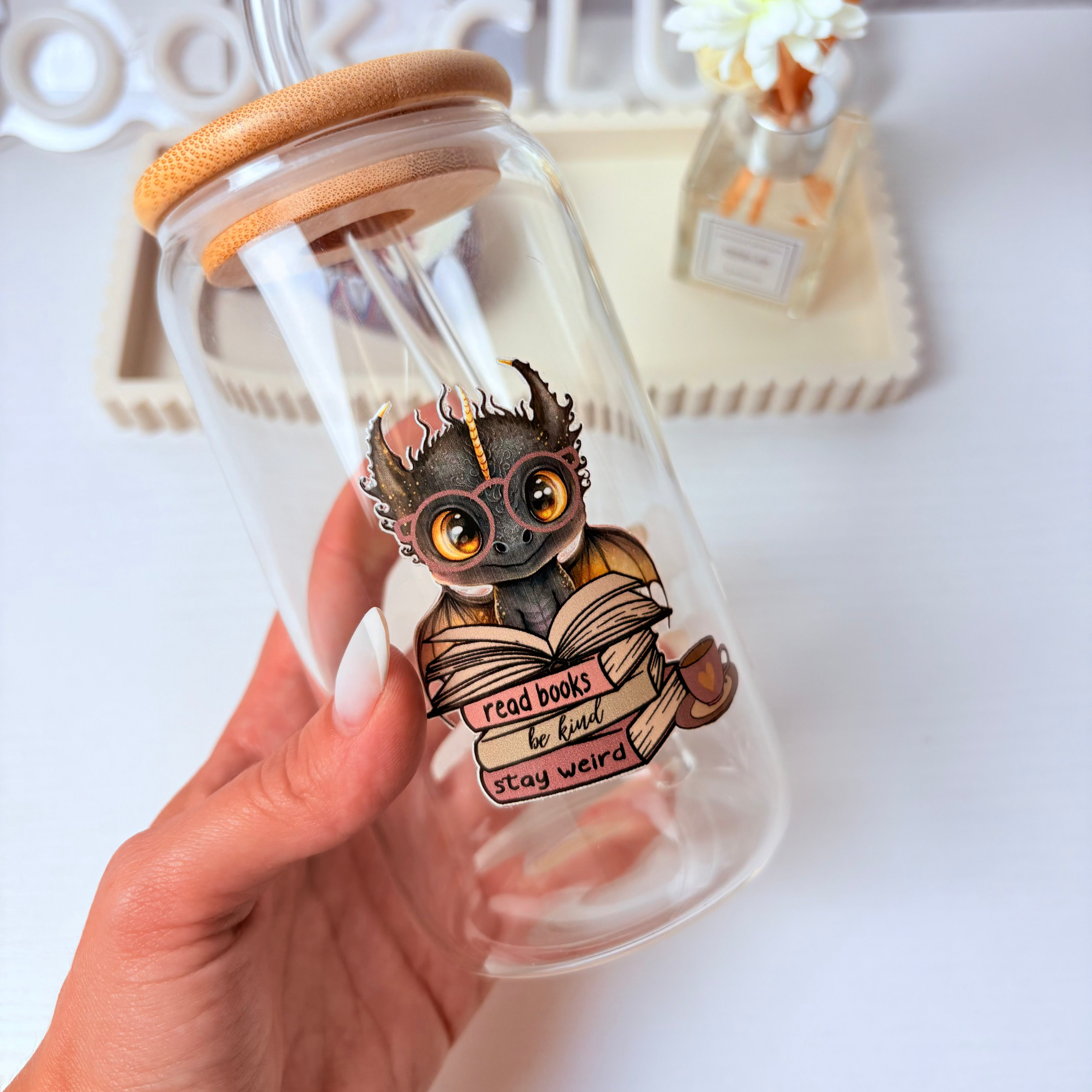 Stay Weird 16 oz Glass