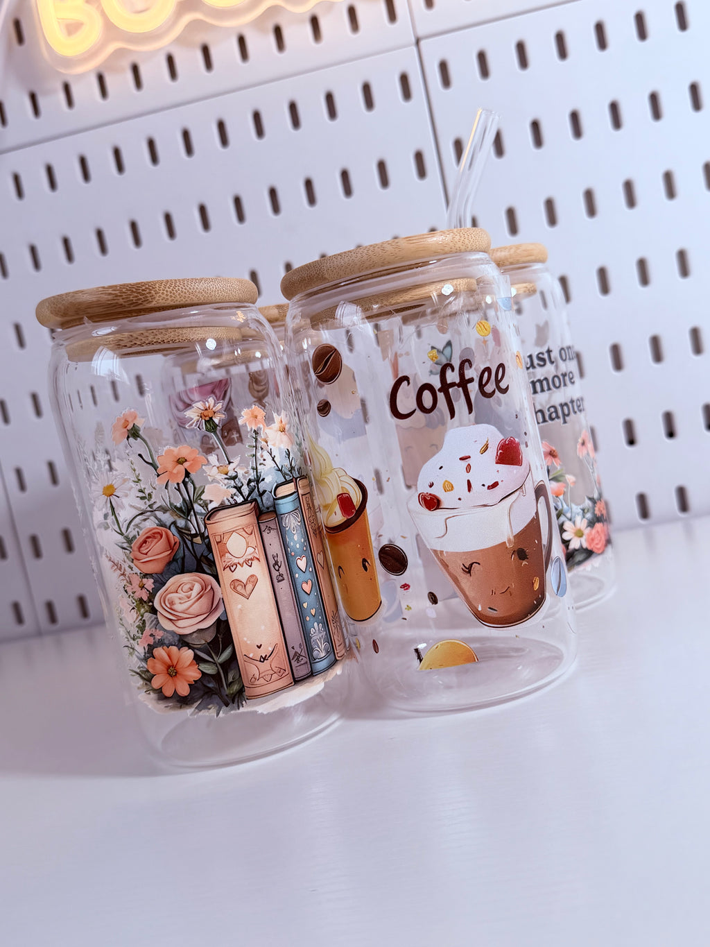 Bow Glass Cup 🥤For You 🤍