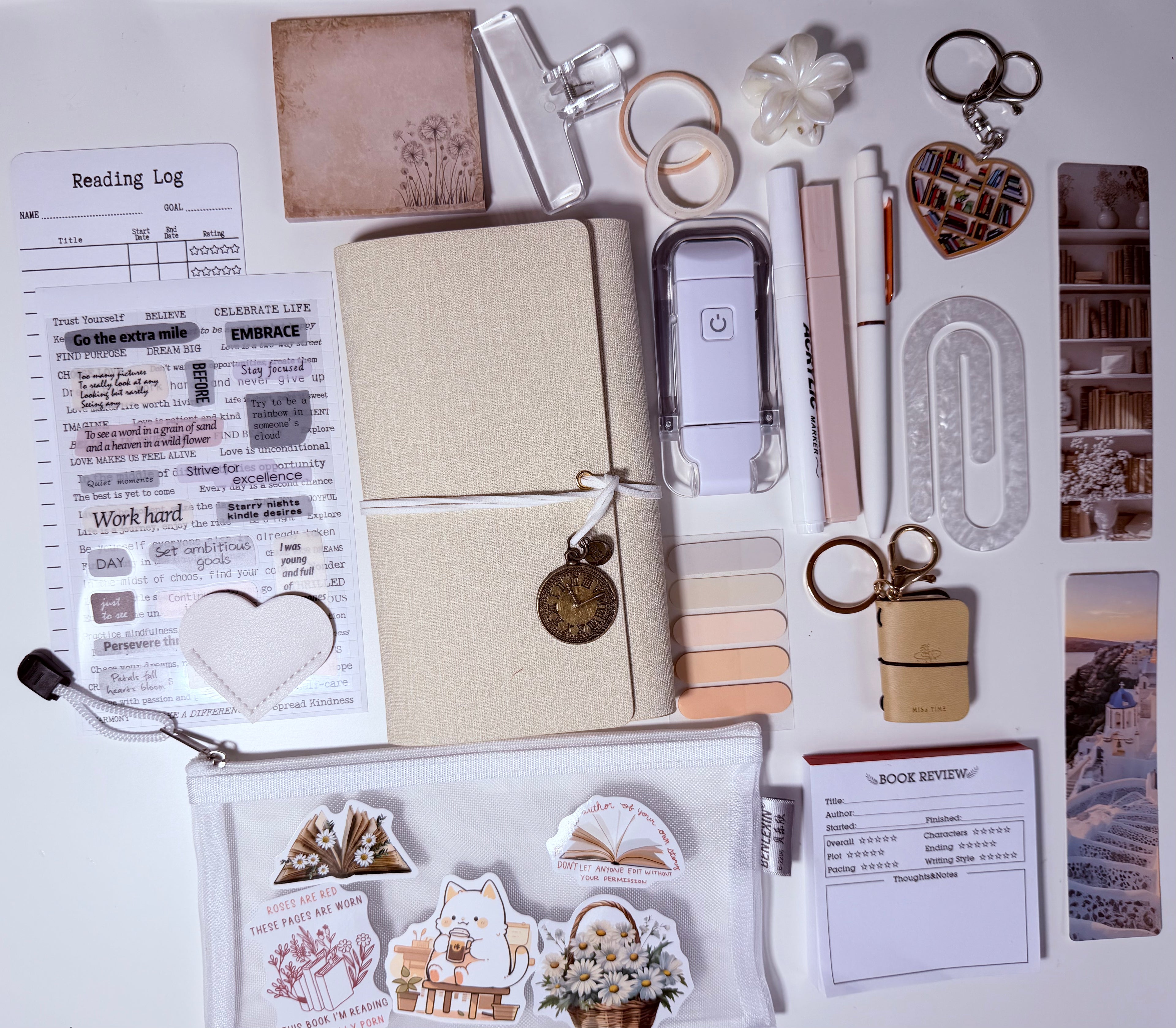 Warm White Bookish Bundle 🤍