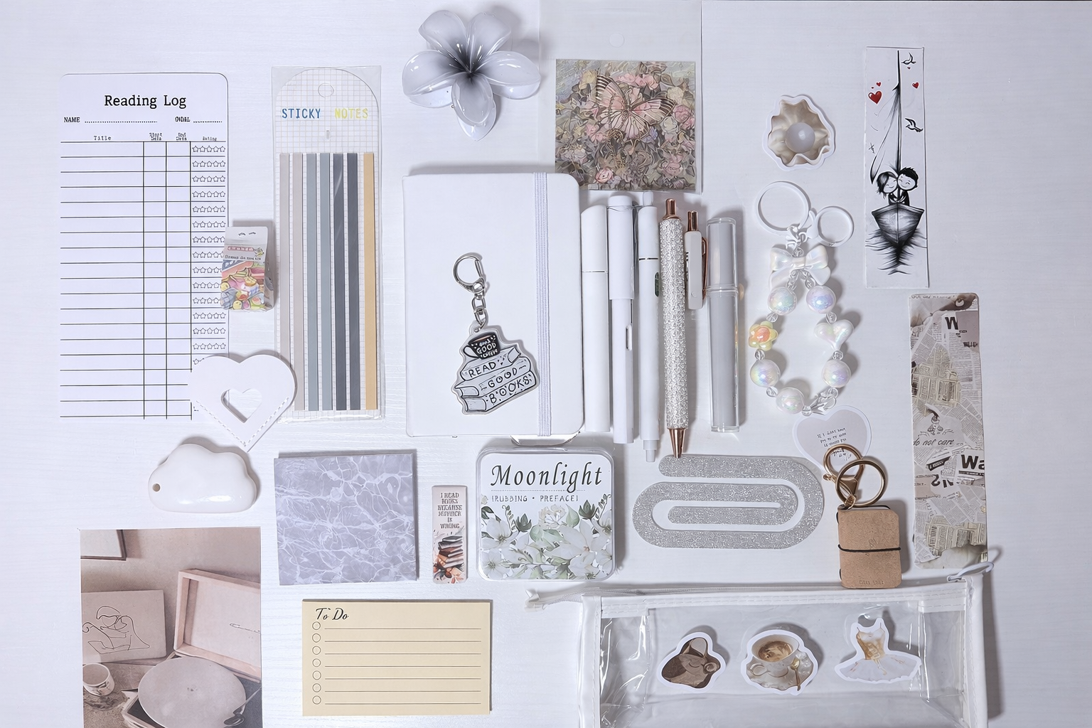 🤍 Evening Notes Desk Bundle