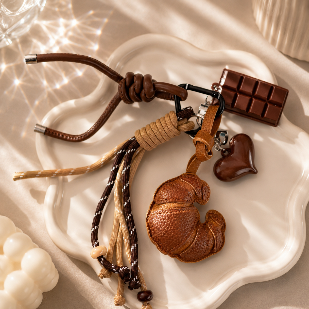 Croissant Charm Keychain